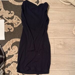 Love Squared Chic Navy Long Sleeve Dress